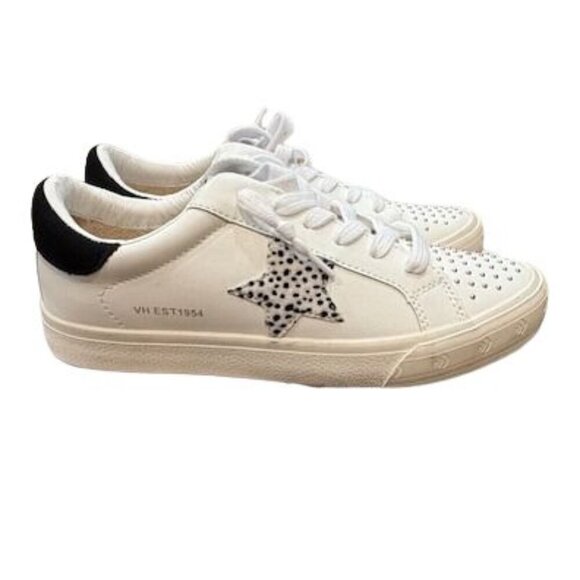 Vintage Havana Shoes - Vintage Havana White Studded Cheetah Mix Sneakers – Size 7